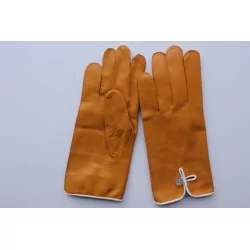 Gants cuir orange - mi saison 