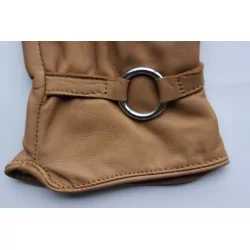 Gant cuir 100% beige