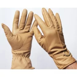 Gants cuir 100% beige