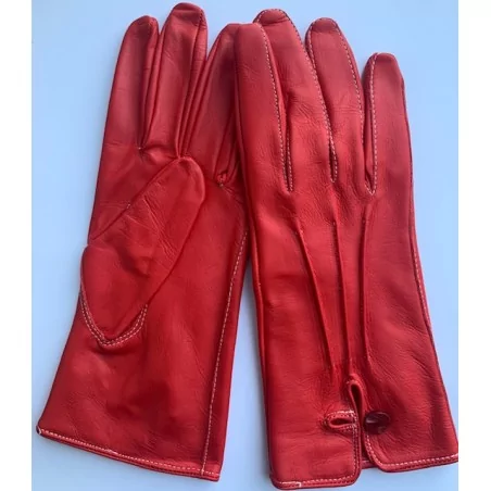 Gants cuir Rouge - mi saison