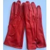 Gants cuir  Rouge - mi saison