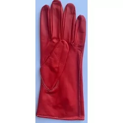 Gants cuir Rouge - mi saison