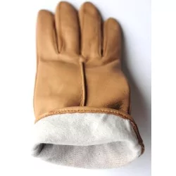 Gant cuir 100% beige