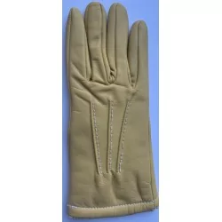 Hiver - Gants cuir jaune clair -