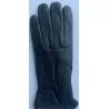 Gants cuir d'hiver - Noir