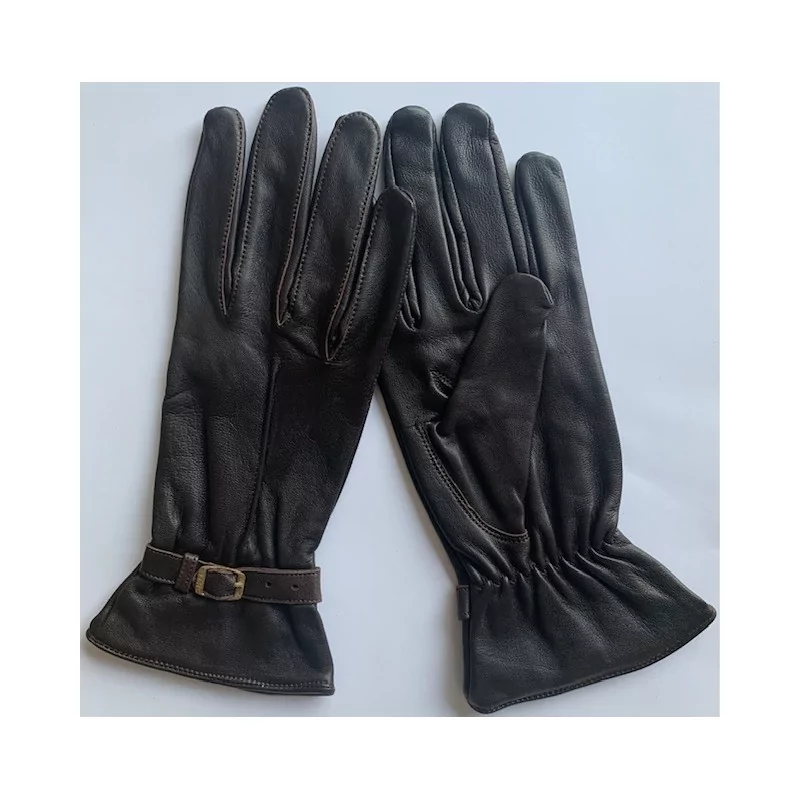 Gants cuir Mi-saison - Marron foncé