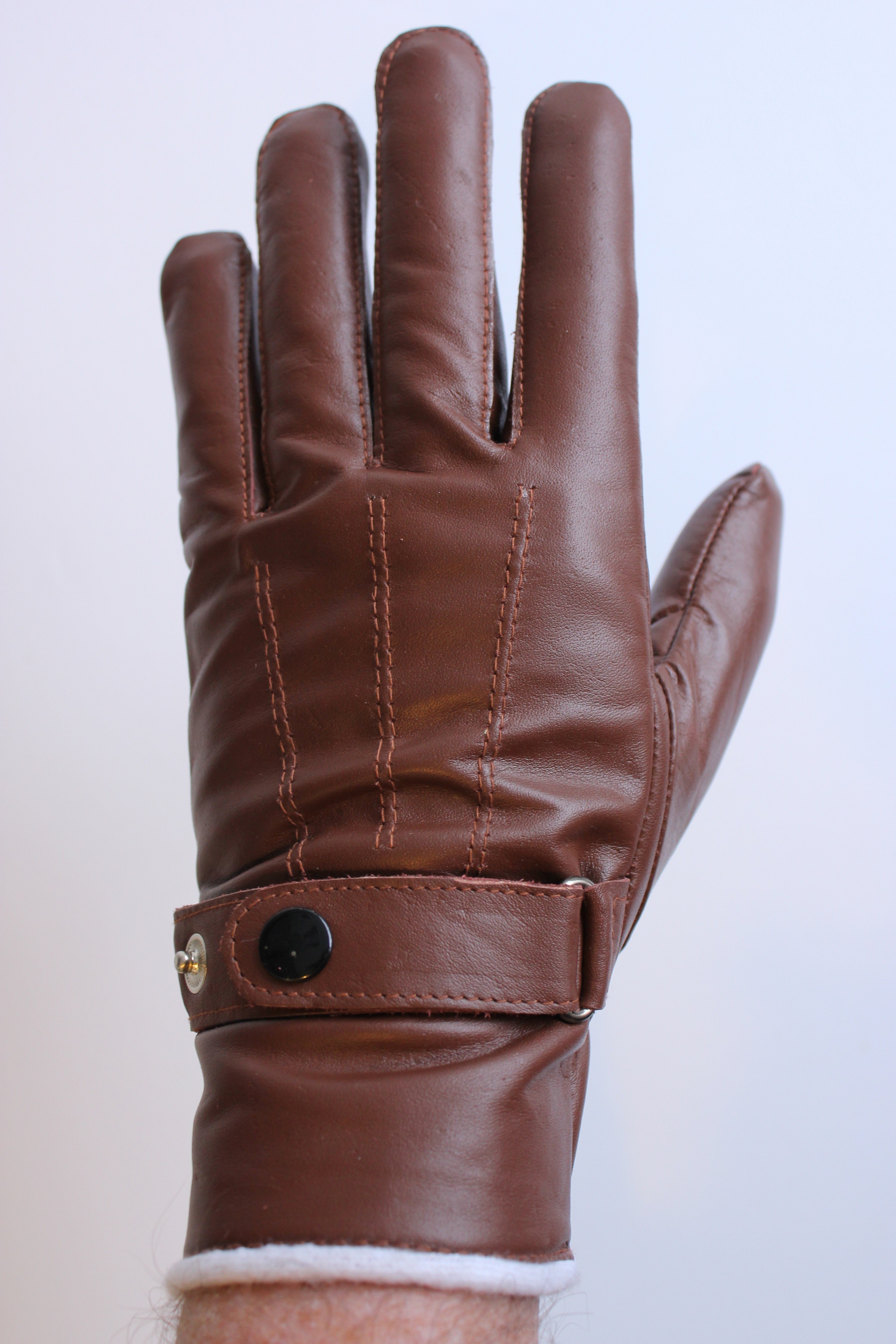 Gants en cuir hiver Marron pour homme