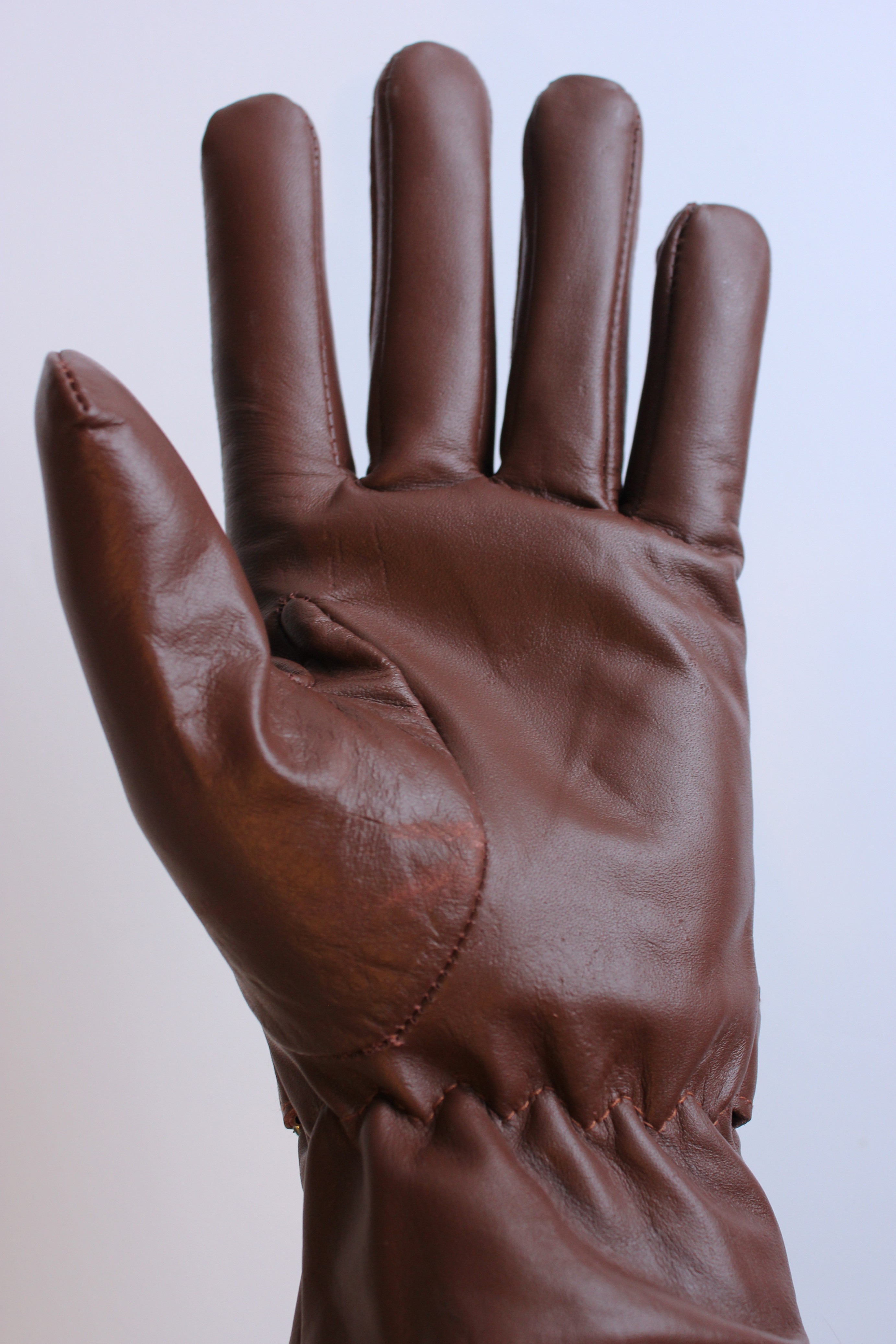 Gants en cuir hiver Marron pour homme extérieur